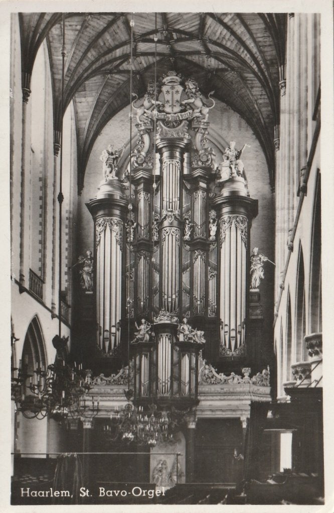 HAARLEM St. Bavo Kerk Orgel 1952, Verzenden, 1940 tot 1960, Gelopen, Noord-Holland