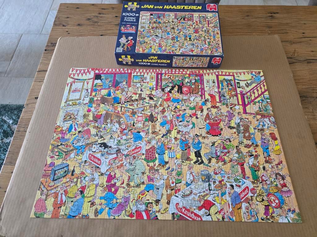 Te koop Jan van Haasteren puzzel 1000 stukjes kruidvat numme, Ophalen of Verzenden, 500 t/m 1500 stukjes, Zo goed als nieuw, Legpuzzel