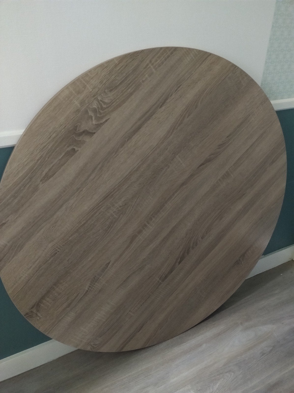 prachtig rond houten tafelblad, diameter 120 cm, Ophalen, Rond, Vier personen, 100 tot 150 cm