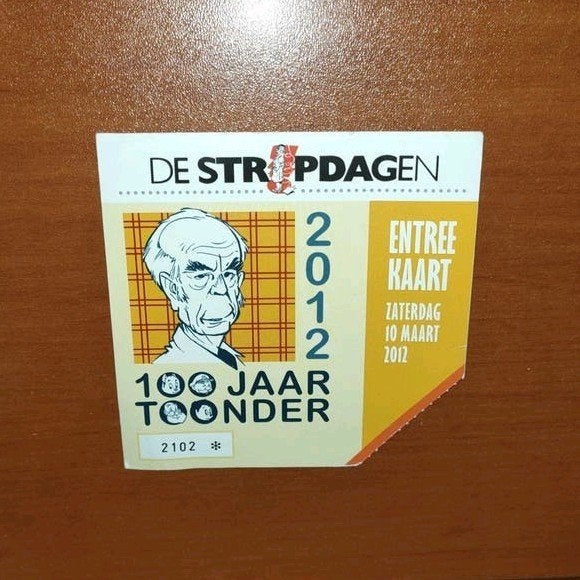 Toegangskaart stripdagen 2012, Ophalen of Verzenden, Olivier B, Bommel en Tom Poes, Gebruikt, Overige typen