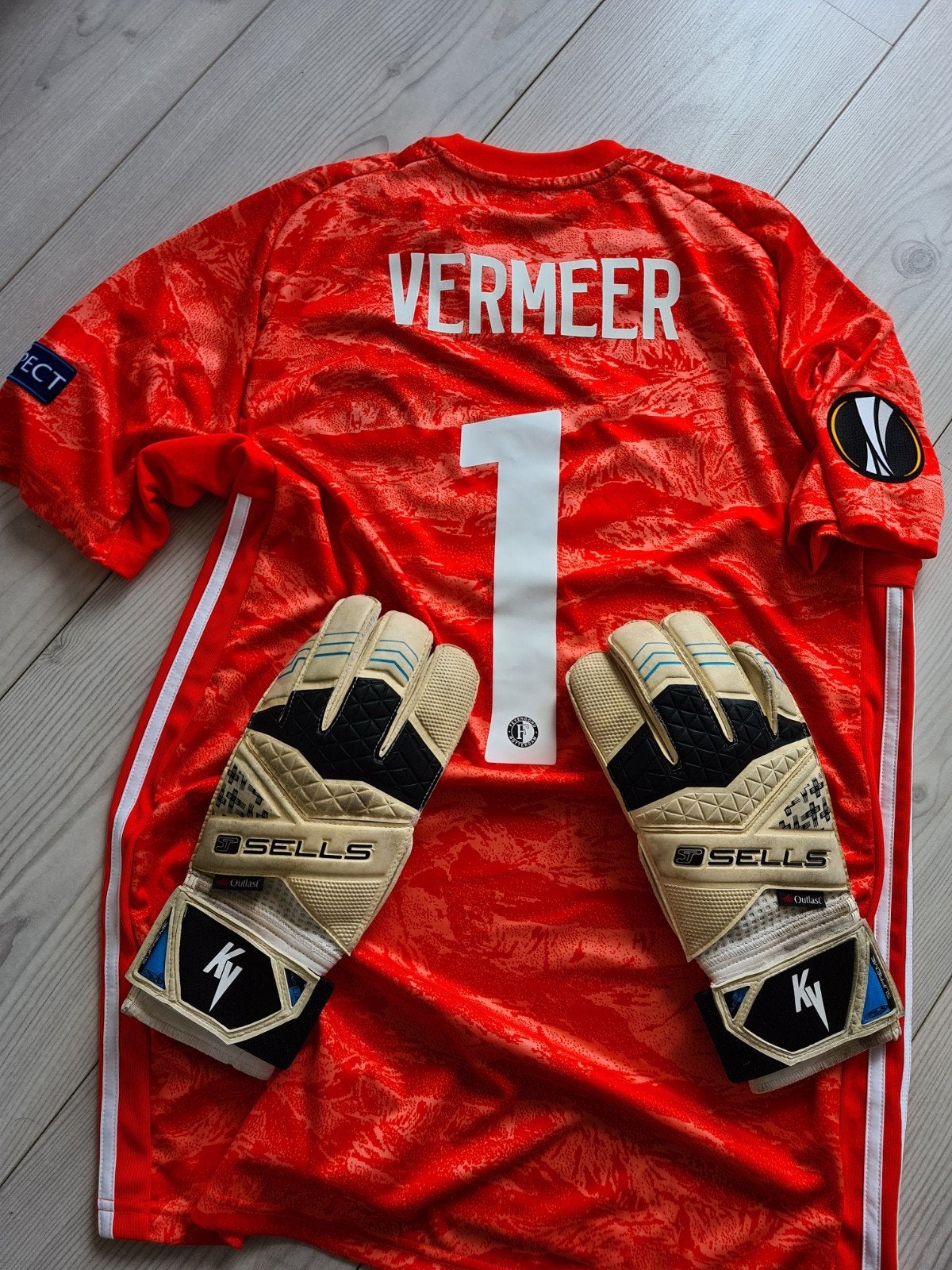 Feyenoord matchworn keepersshirt Kenneth Vermeer., Ophalen of Verzenden, Zo goed als nieuw, Feyenoord, Shirt