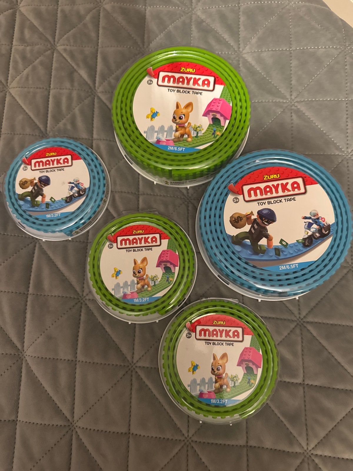 Zuru Mayka Toy Block Tape  (2x 2m, 3x 1m) lego plakstrip, Ophalen of Verzenden, Nieuw, Overige merken