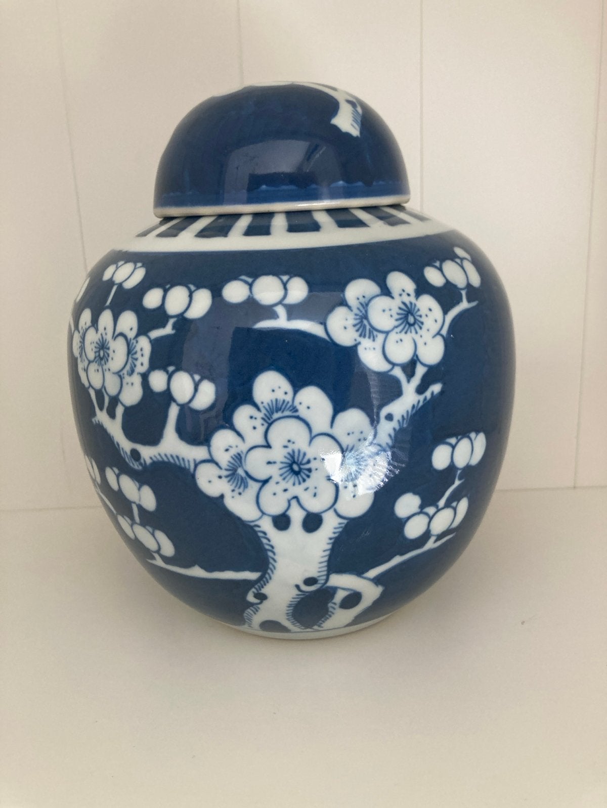 Grote chinese gemberpot bloesem - decoratie, Verzenden, Zo goed als nieuw
