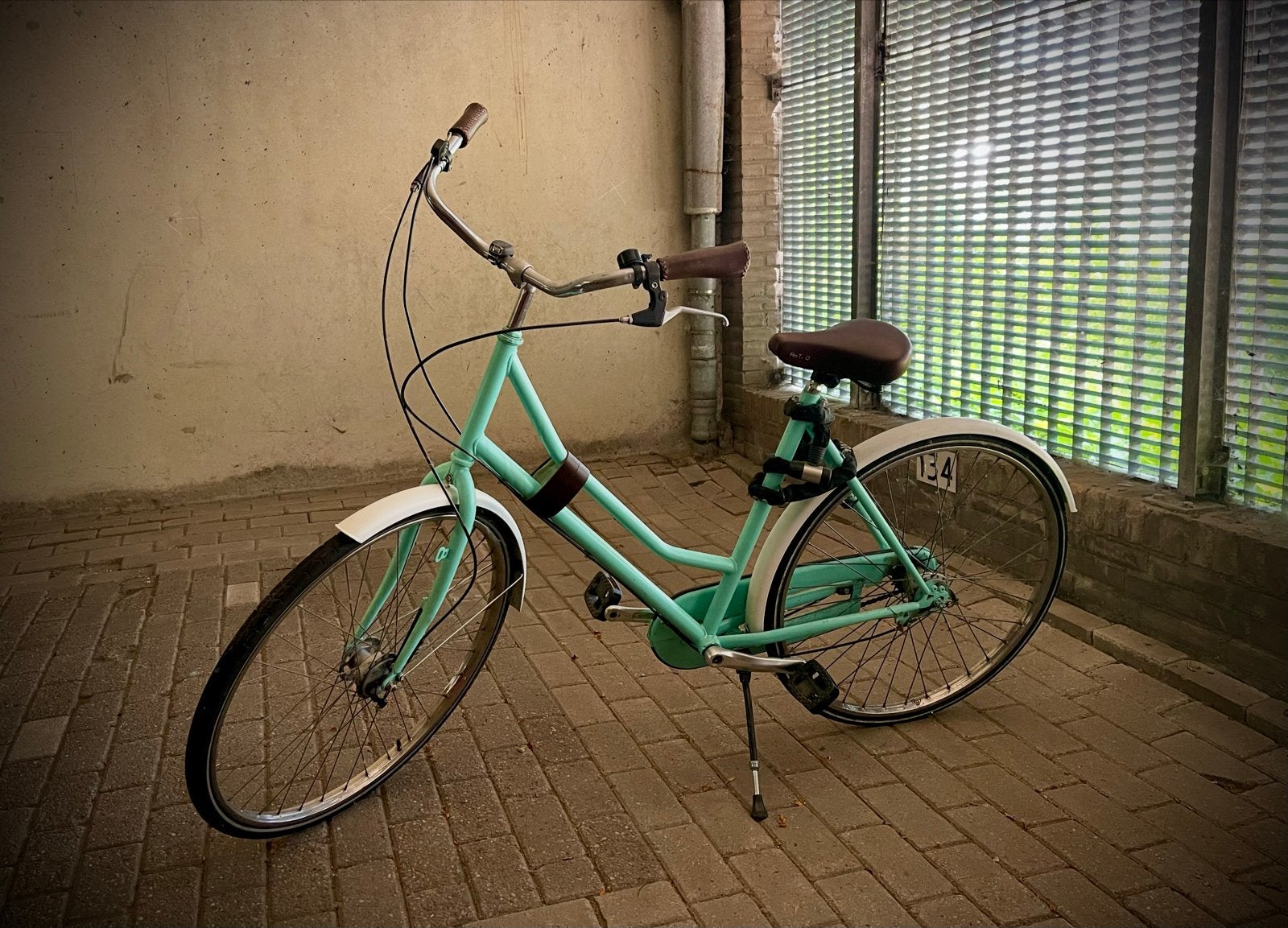 Stijlvolle Damesfiets - Mintgroen met lage instap, Velgrem, Ophalen, Overige merken, 53 tot 56 cm