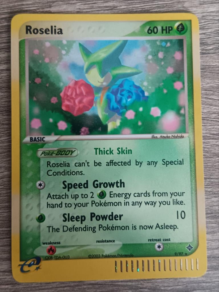 Roselia holo EX Dragon, Ophalen of Verzenden, Zo goed als nieuw, Losse kaart, Foil