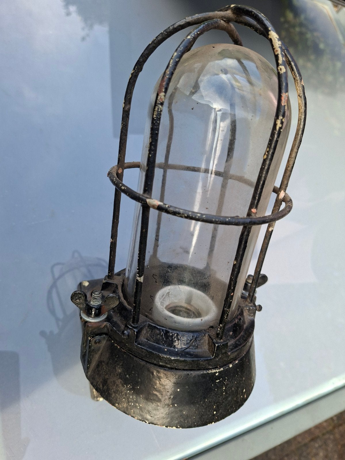 Vintage Industriële Wandlamp - Scheepslamp, Ophalen of Verzenden