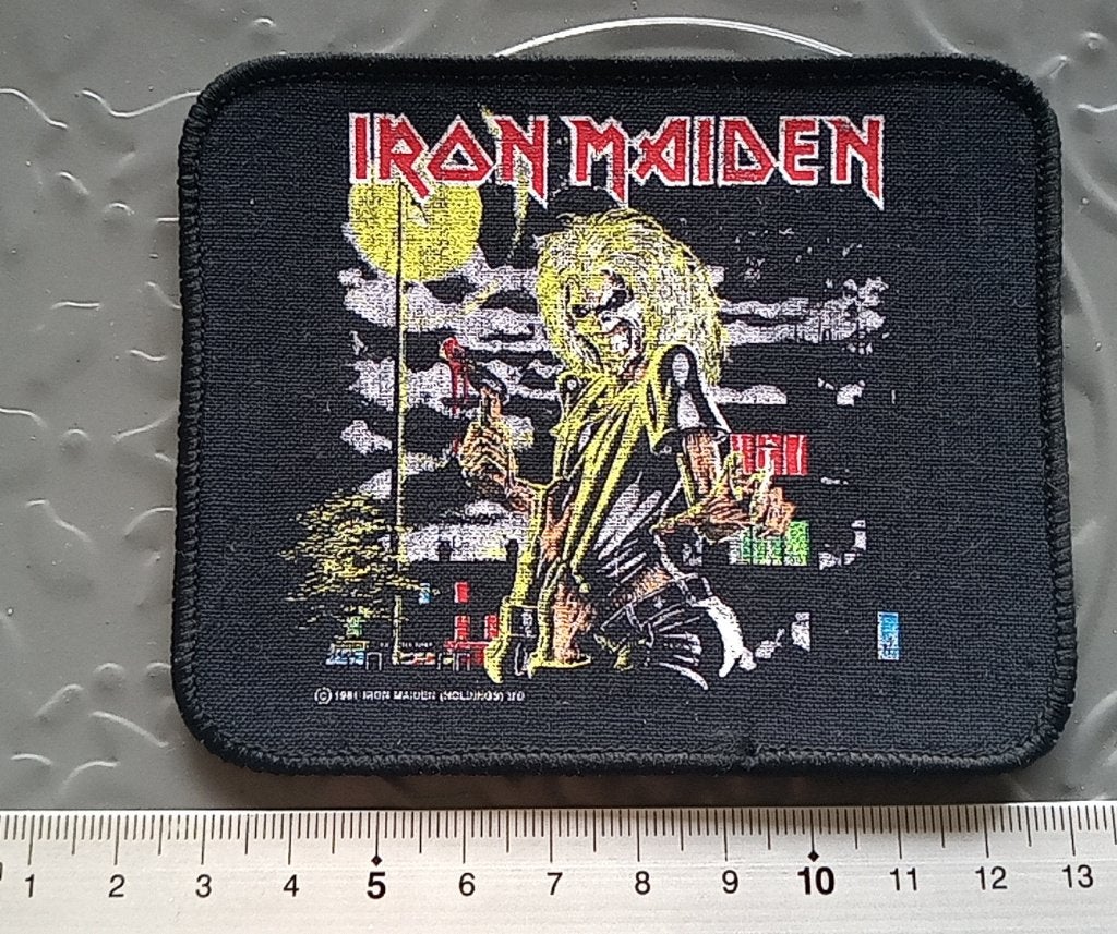 IRON MAIDEN vrij zeldzame 1981 vintage Killers patch 152, Verzenden, Nieuw, Kleding