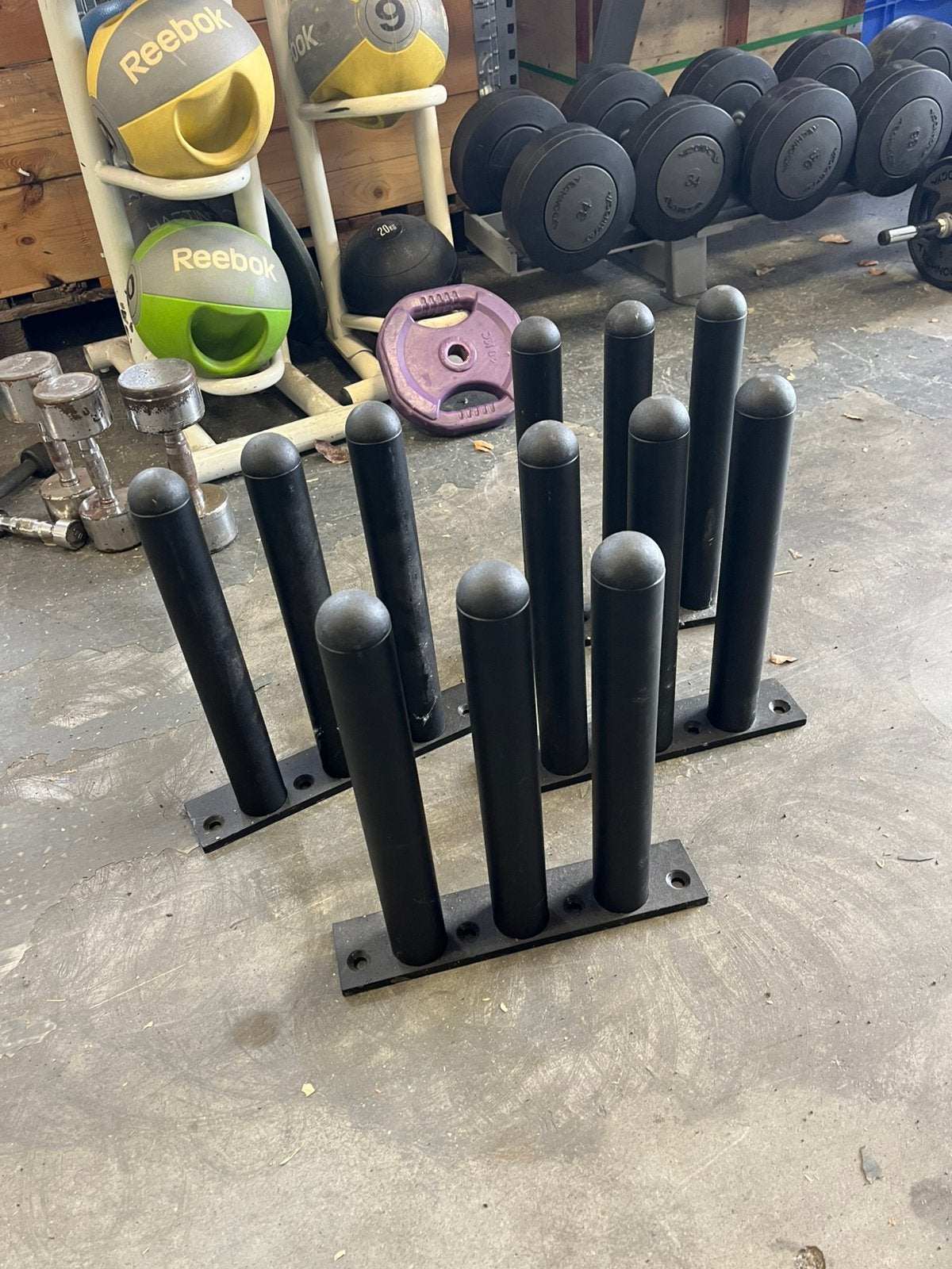 Rek muur beugel om olympische stangen aan op te hangen, Sport en Fitness, Voor halter stangen, ., Ophalen of Verzenden, Zo goed als nieuw
