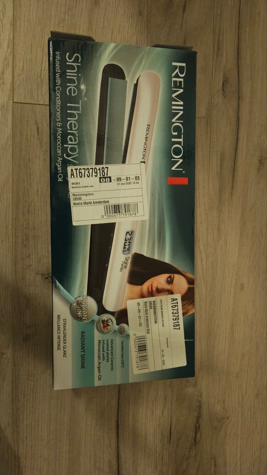 Remington Shine Therapy stijltang S8500 - Nieuw in doos, Ophalen, Nieuw, Haarverzorging