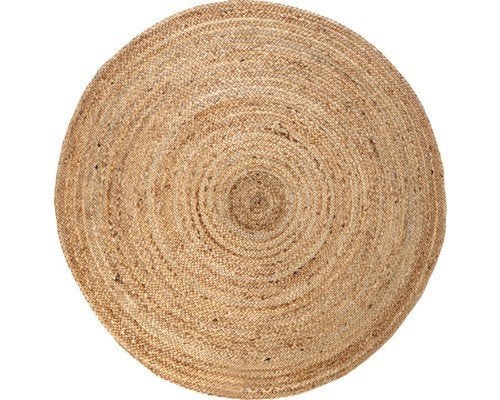 bijna nieuw jute beige vloerkleed 120 cm natuurlijk ibiza, Huis en Inrichting, Ophalen, Bruin, Rond, Zo goed als nieuw