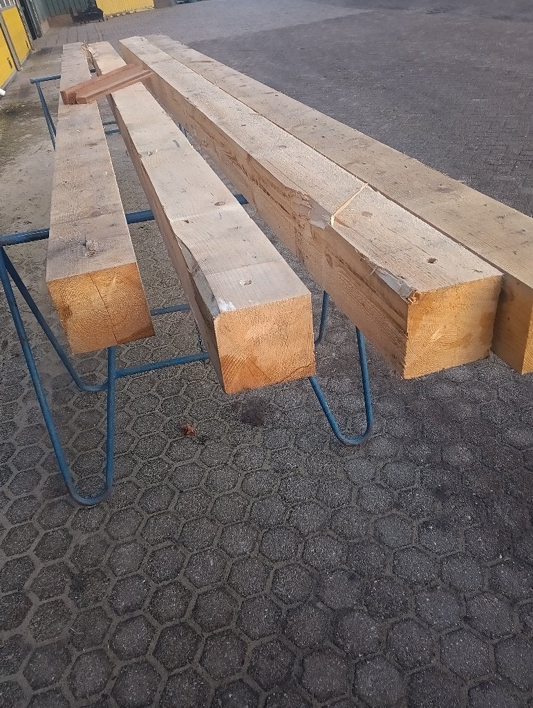 balkhout 10x10x600, Doe-het-zelf en Verbouw, Hout en Planken, Ophalen, Gebruikt, Balk, Vuren