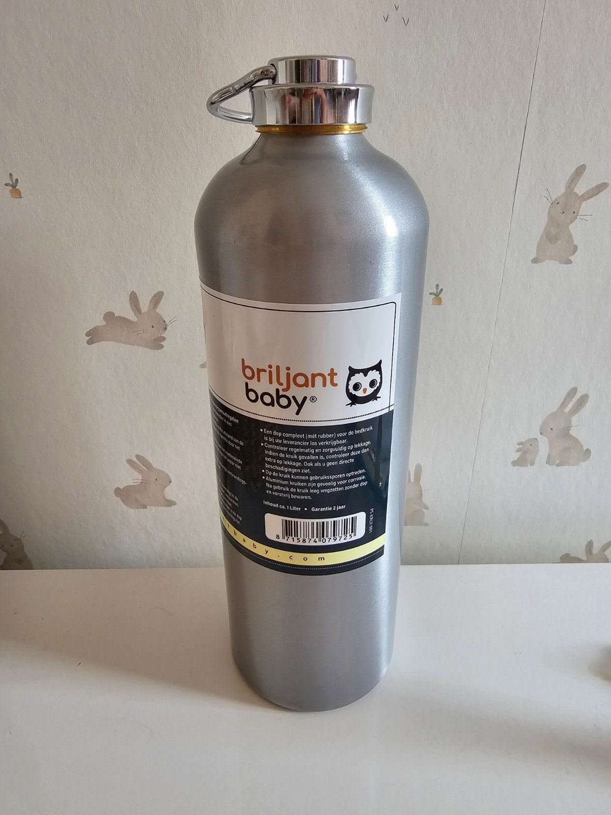 Briljant Baby Aluminium Bedkruik Verchroomde Koperen Slui, Ophalen of Verzenden, Nieuw