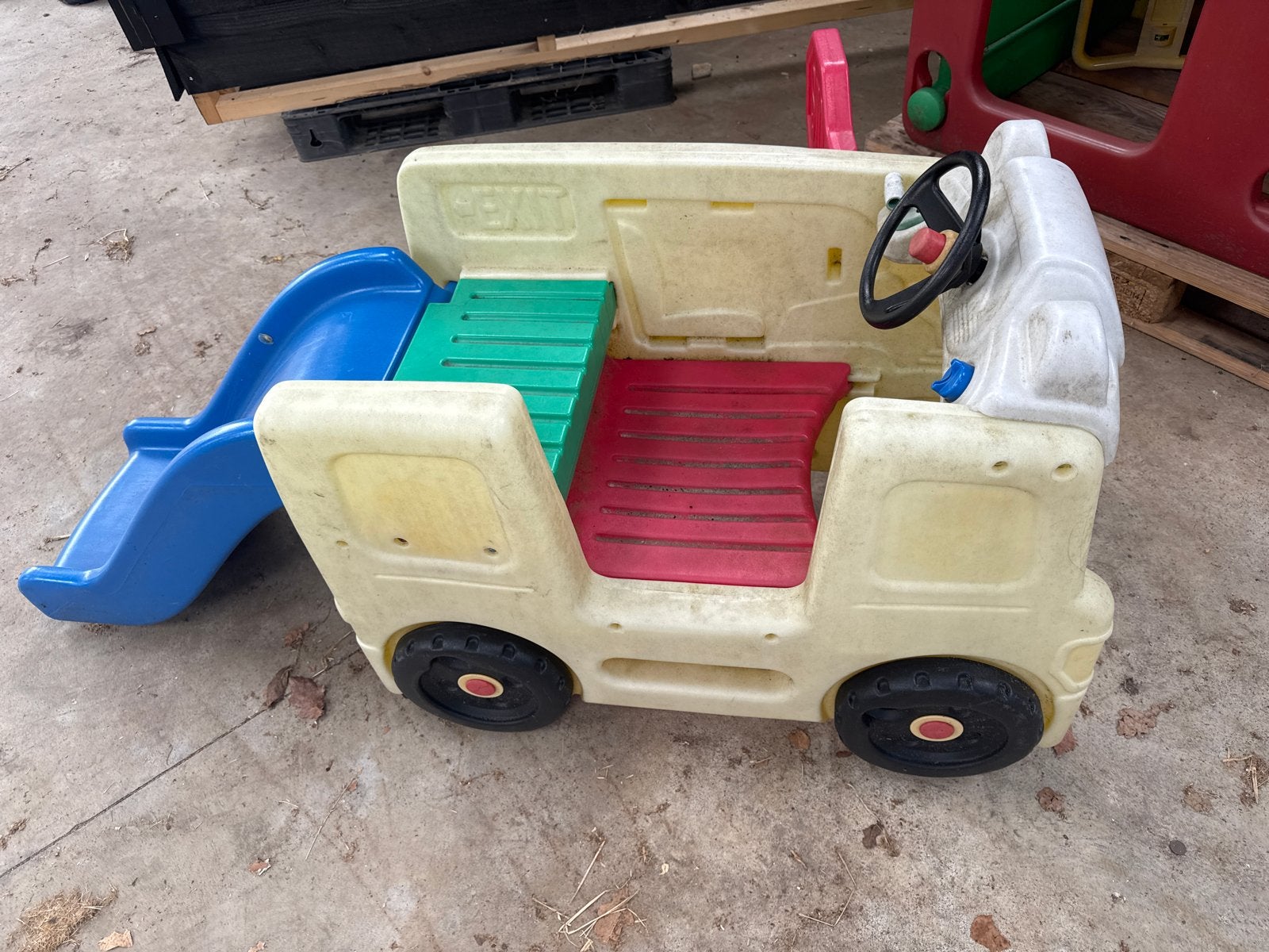 Speelbus met glijbaan voor kinderen, Ophalen, Gebruikt, Glijbaan