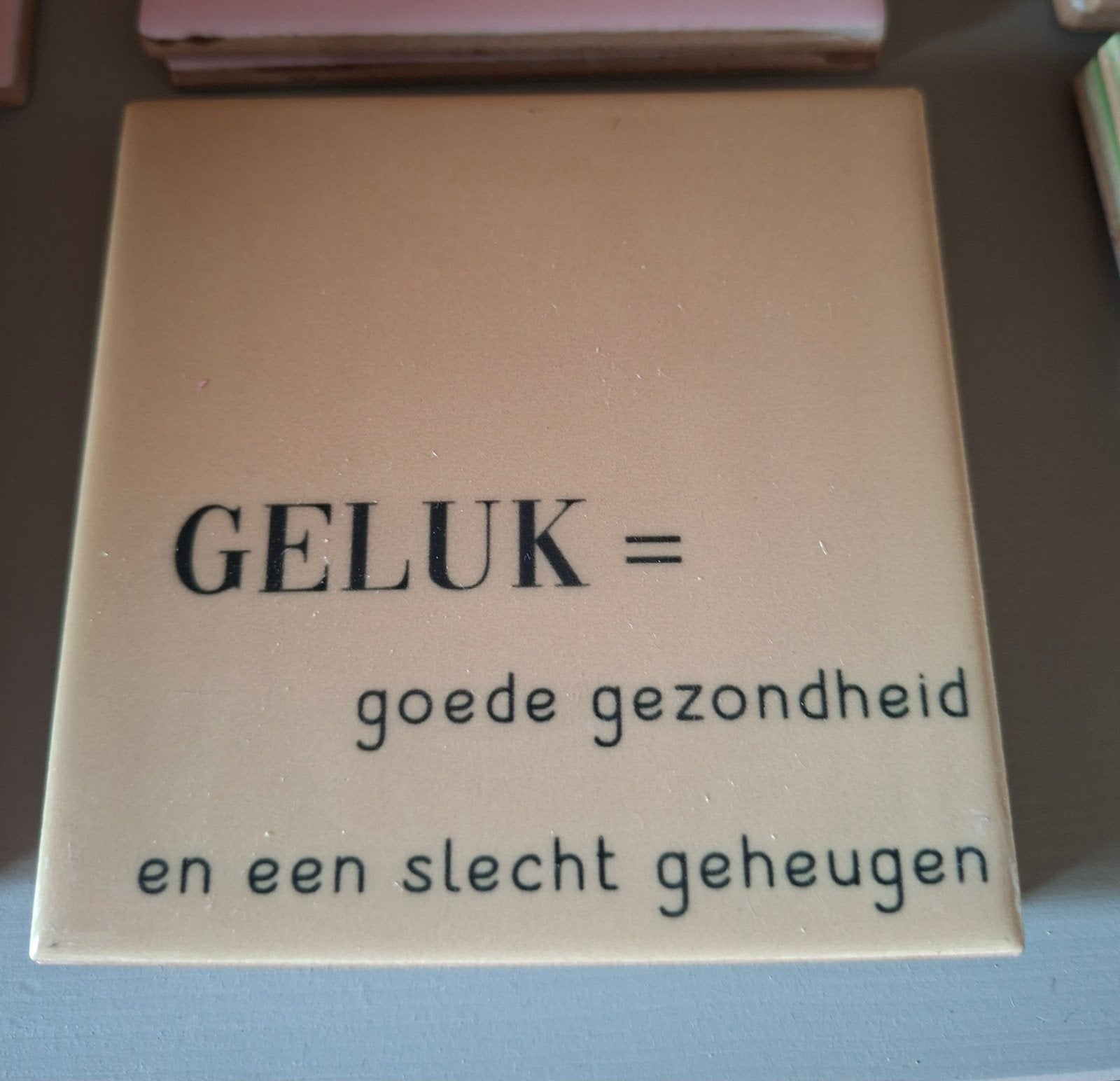 Leuk tegeltje met tekst, Ophalen of Verzenden, Nieuw
