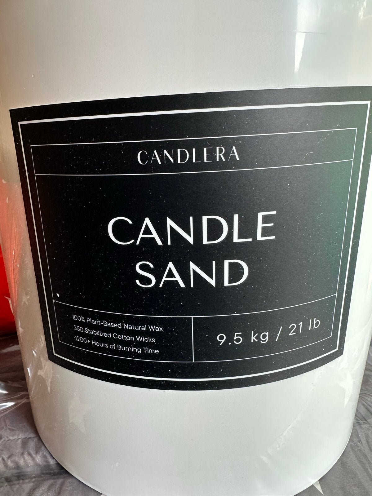 Candlera Candle Sand 9.5 kg - 100% plantaardige was, Ophalen of Verzenden, Kaars, Wit, Overige merken
