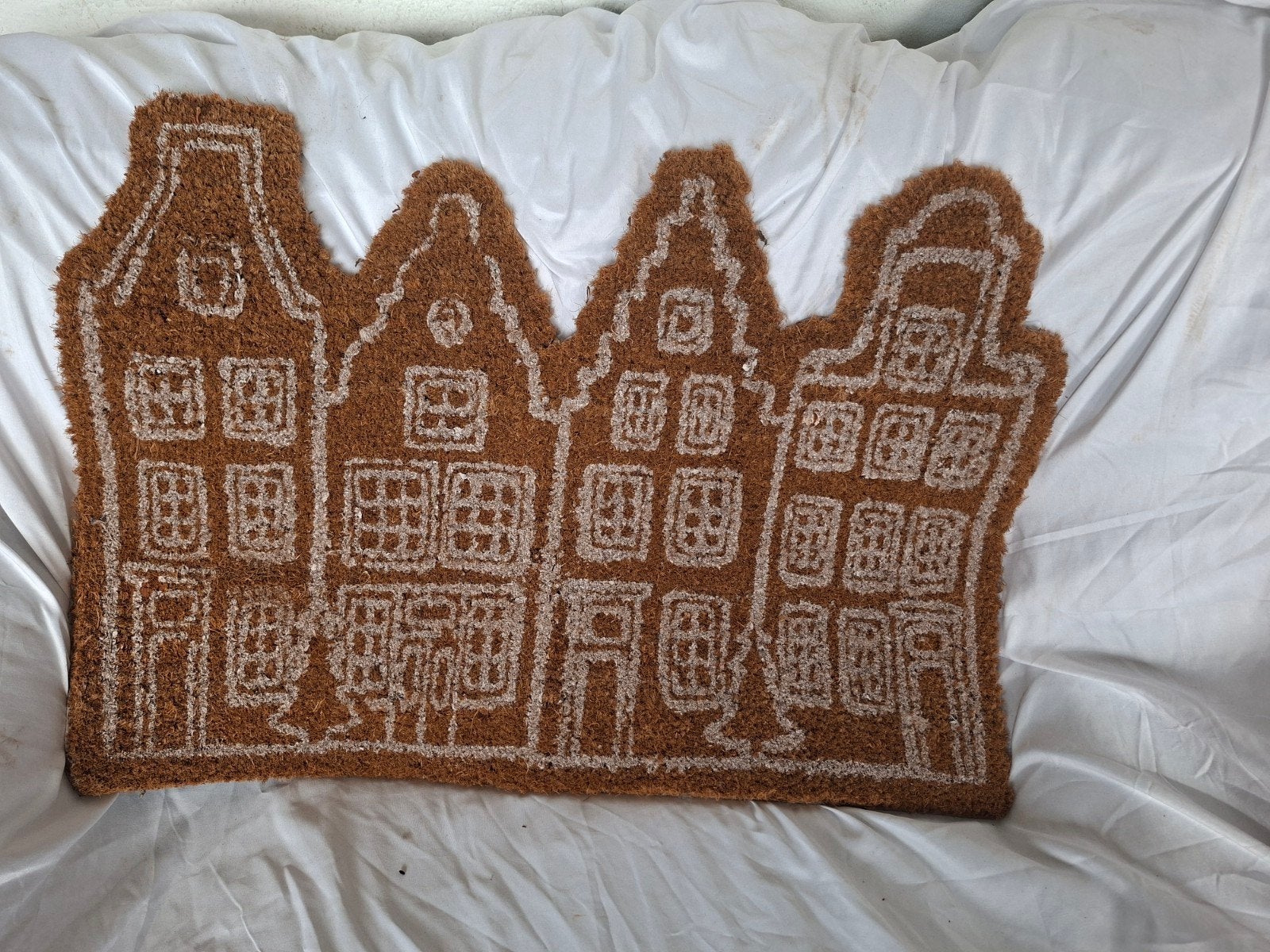 Leuke kokosmat in de vorm van Amsterdamse grachtenpanden, Ophalen of Verzenden