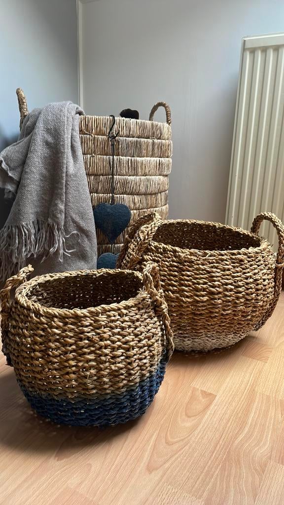 Set manden HK Living, Ophalen, Zo goed als nieuw, Rond, Riet