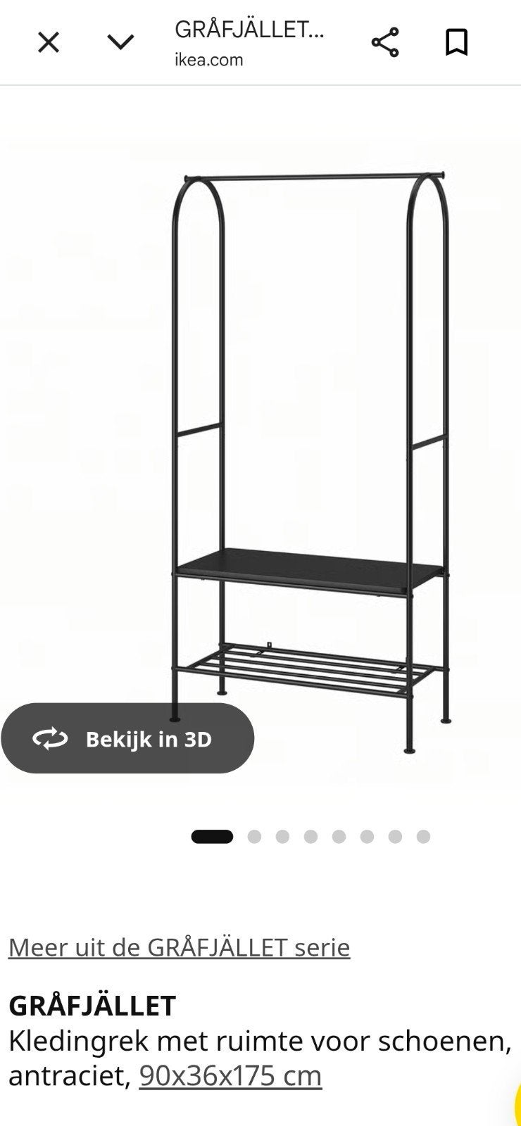 Kledingrek Ikea zo goed als nieuw!, Ophalen, Zo goed als nieuw
