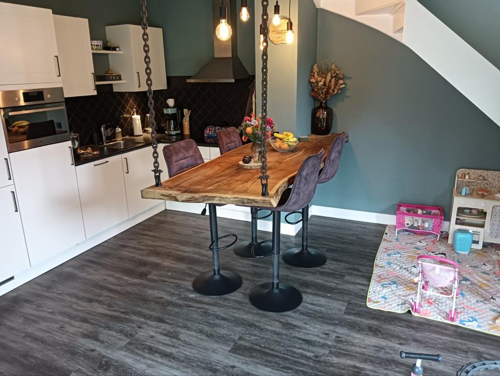 Gave bartafel met barkrukken, Huis en Inrichting, Barren, Ophalen, Zo goed als nieuw