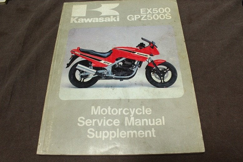 Kawasaki EX500 GPZ500S 1987 service manual supplement, Motoren, Handleidingen en Instructieboekjes, Ophalen of Verzenden, Kawasaki