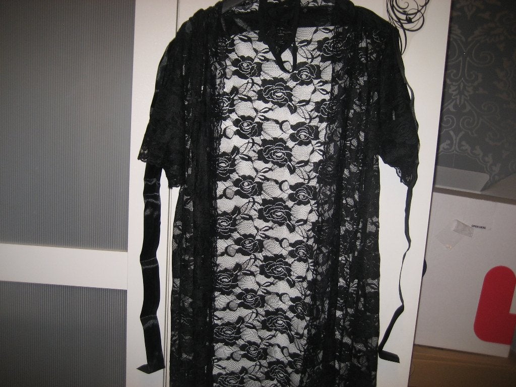 kimono van zwart kant, Zwart, Maat 46/48 (XL) of groter, Nieuw, Ophalen of Verzenden