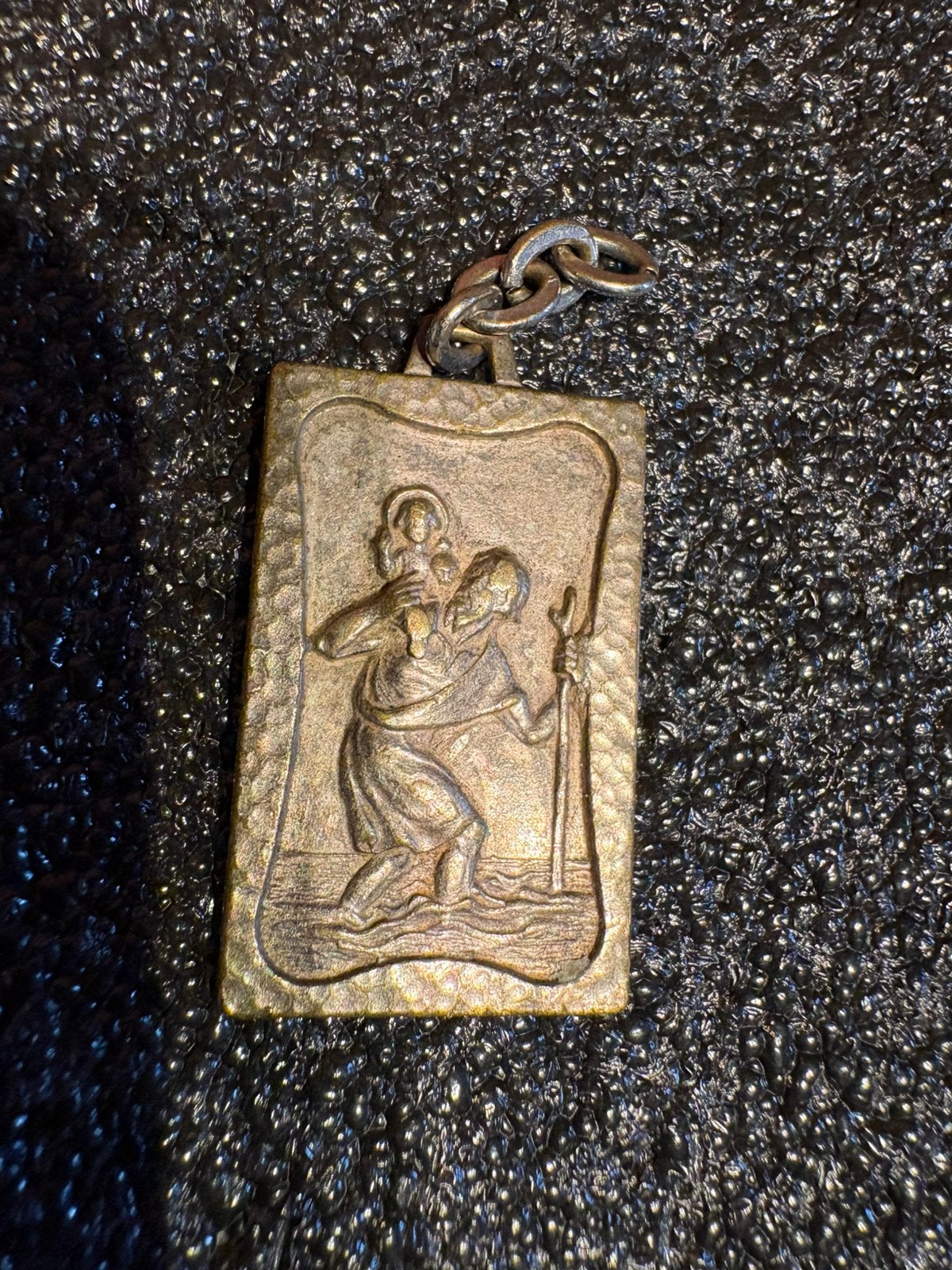 Oude Sint Christoffel Hanger Scherpenheuvel Kom Goed Thuis, Verzenden, Zo goed als nieuw, Zilver, Overige materialen
