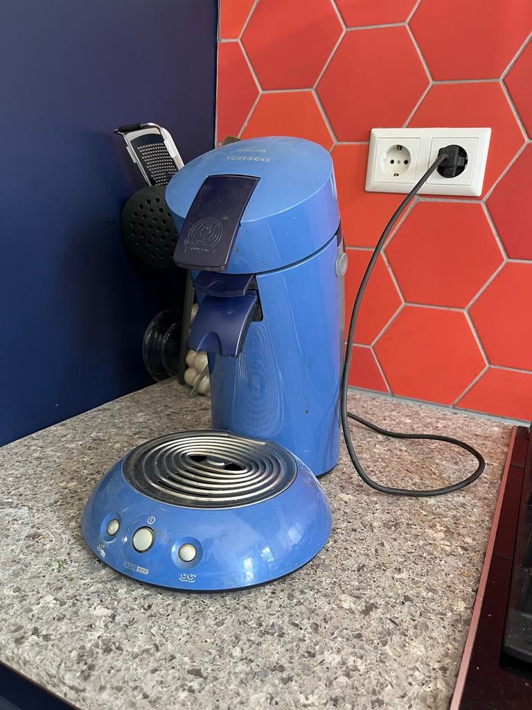 Philips Senseo koffiezetapparaat - Blauw, Ophalen, Gebruikt, Koffiemachine, 2 tot 4 kopjes