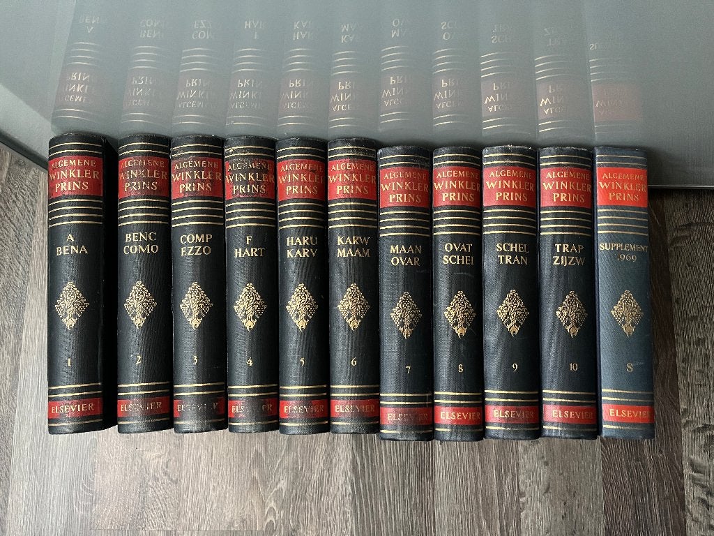 Complete set Winkler Prins Encyclopedie (1956) - 10 delen, Boeken, Ophalen, Complete serie, Zo goed als nieuw, Algemeen