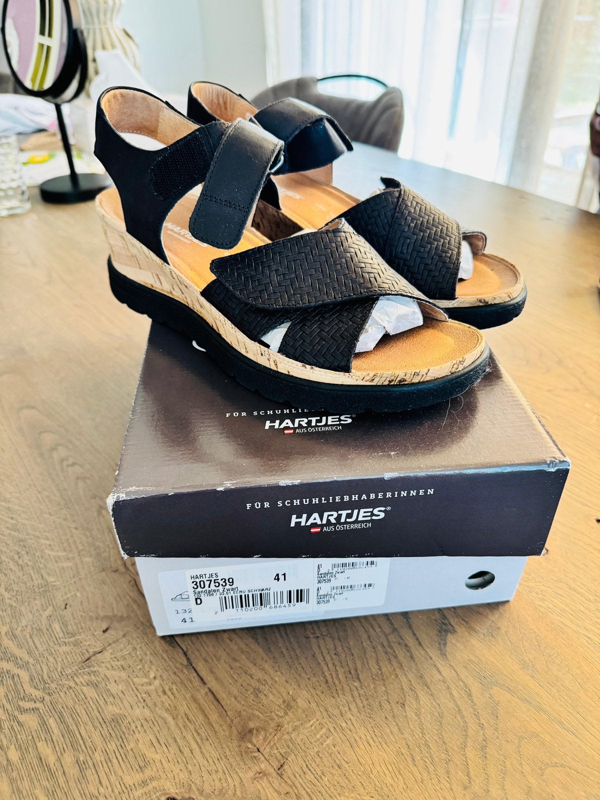 Hartjes Jazz sandalen maat 41, Verzenden, Zwart, Nieuw, Sandalen of Muiltjes