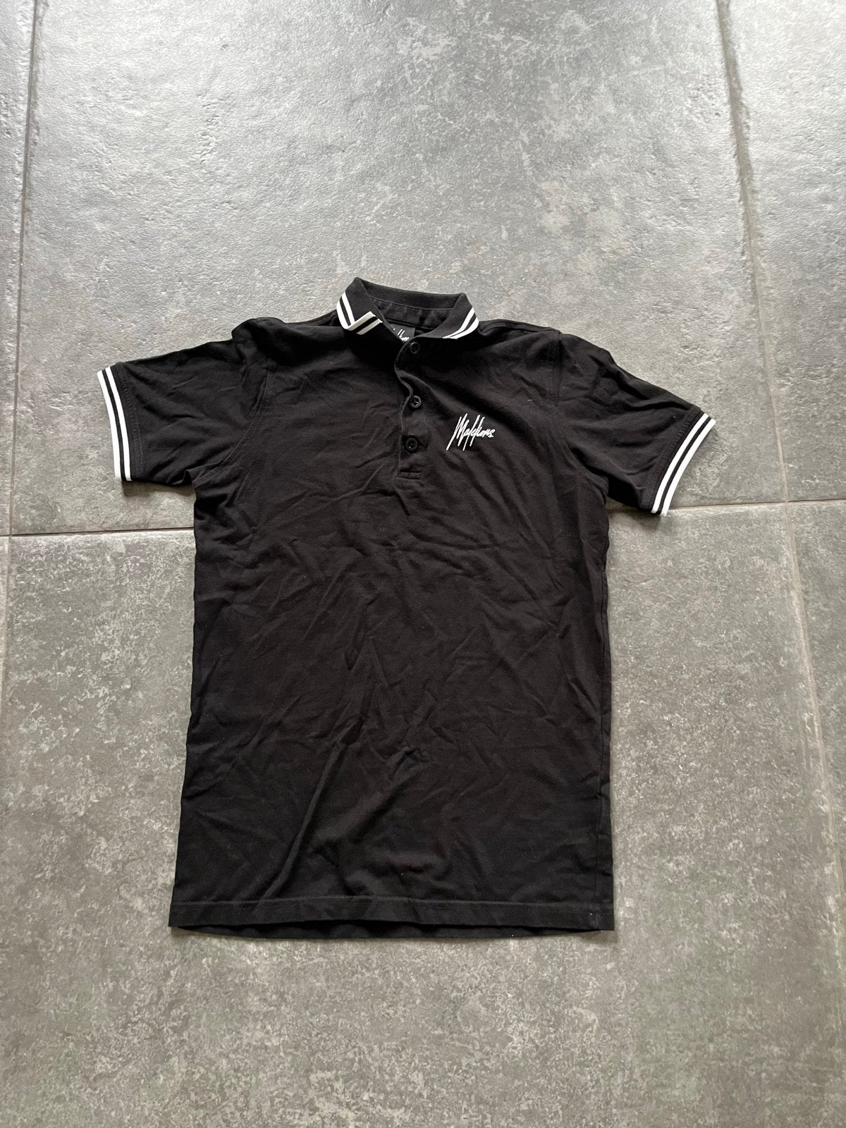 Zwart Malelions poloshirt maat 164, Ophalen of Verzenden, Zo goed als nieuw, Maat 46 (S) of kleiner, Zwart