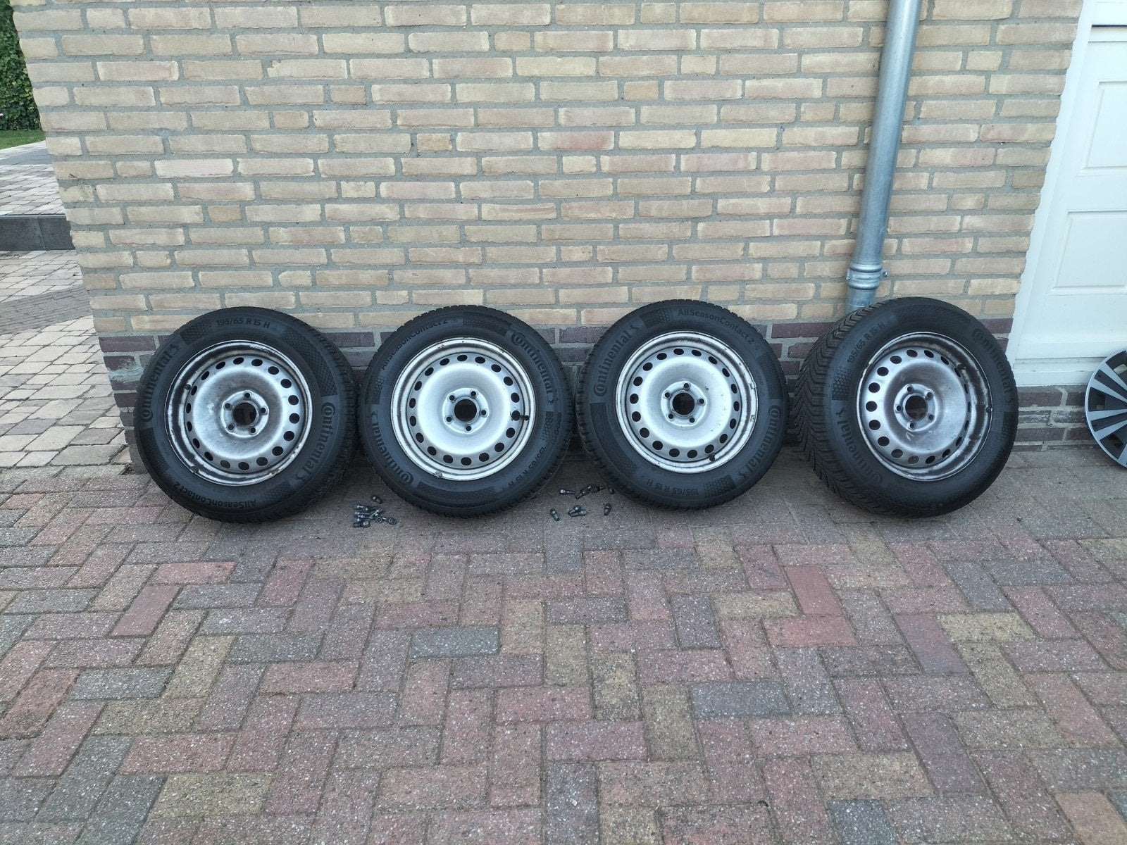 15 inch velgen met 4 seizoenen banden, 5x108, Ophalen, 15 inch, Banden en Velgen, All Season