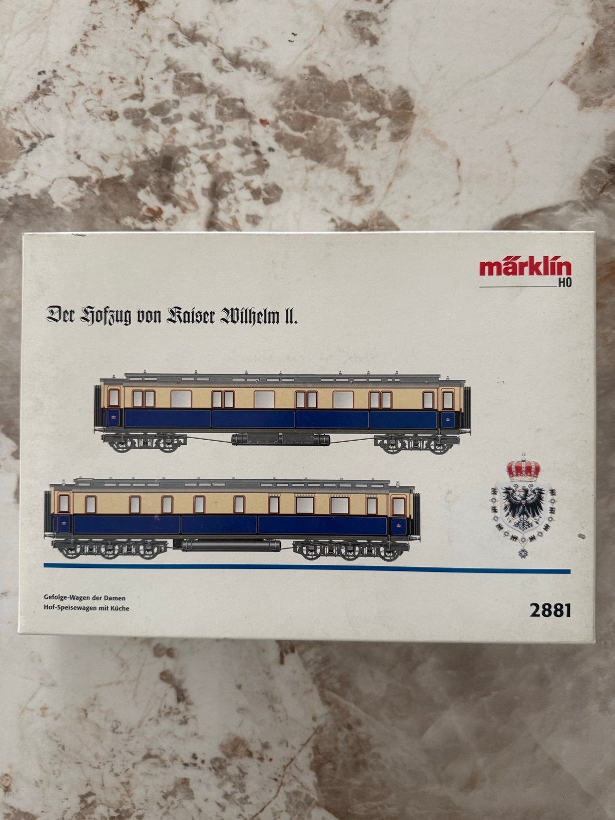 Märklin Hofzug Kaiser Wilhelm II Rijtuigen Set 2881, Hobby en Vrije tijd, Wisselstroom, Wagon, Ophalen of Verzenden, Zo goed als nieuw