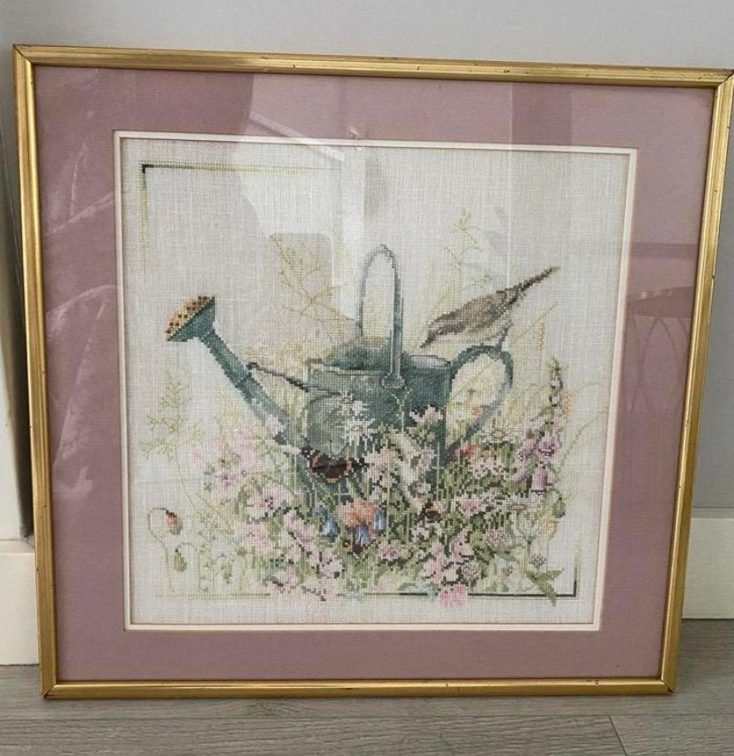 Geborduurde schilderij -Gieter- Marjolein Bastin, Ophalen of Verzenden, Overige typen