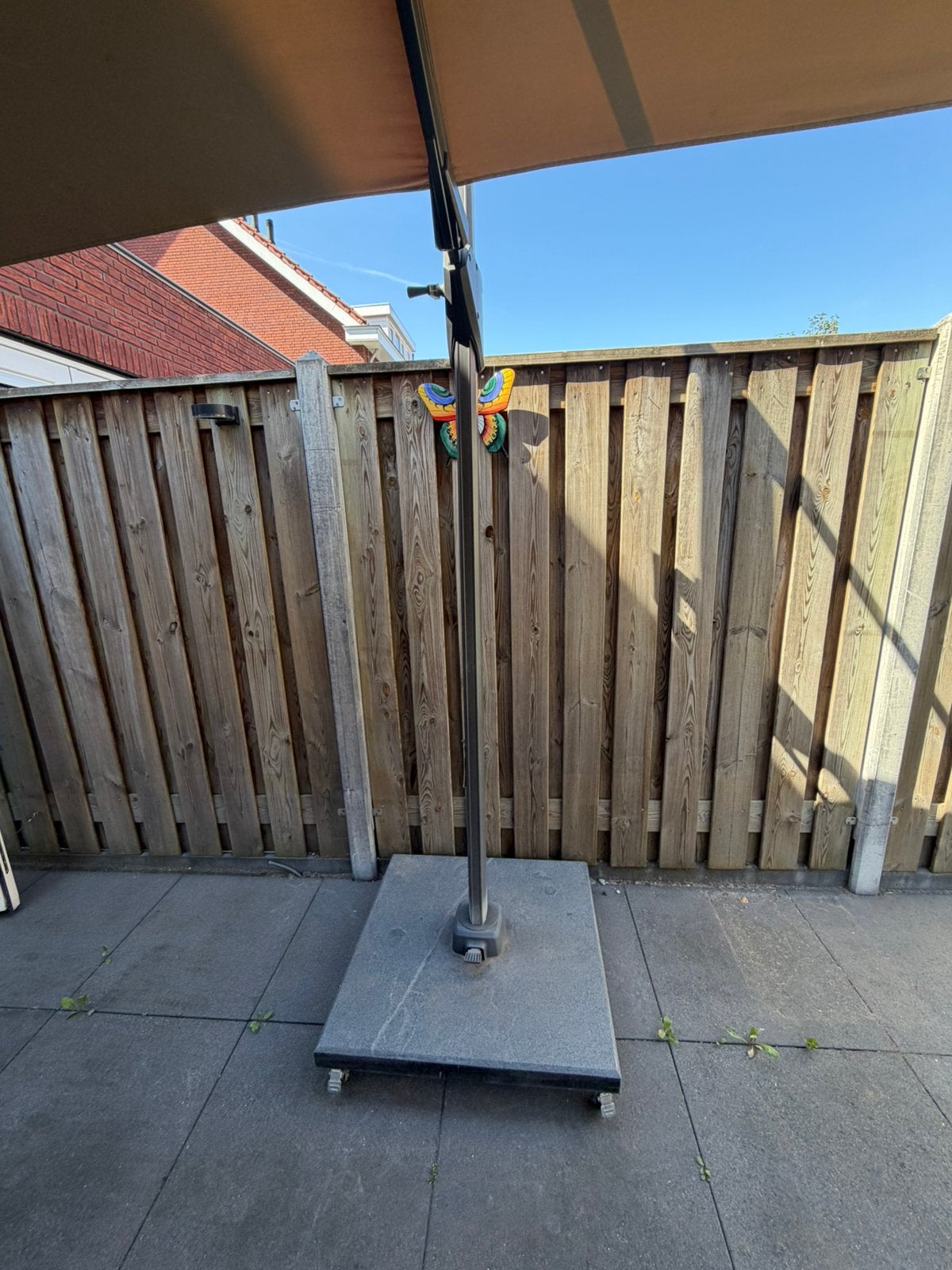 Zweefparasol 3x3 meter, Ophalen, Gebruikt, Zweefparasol