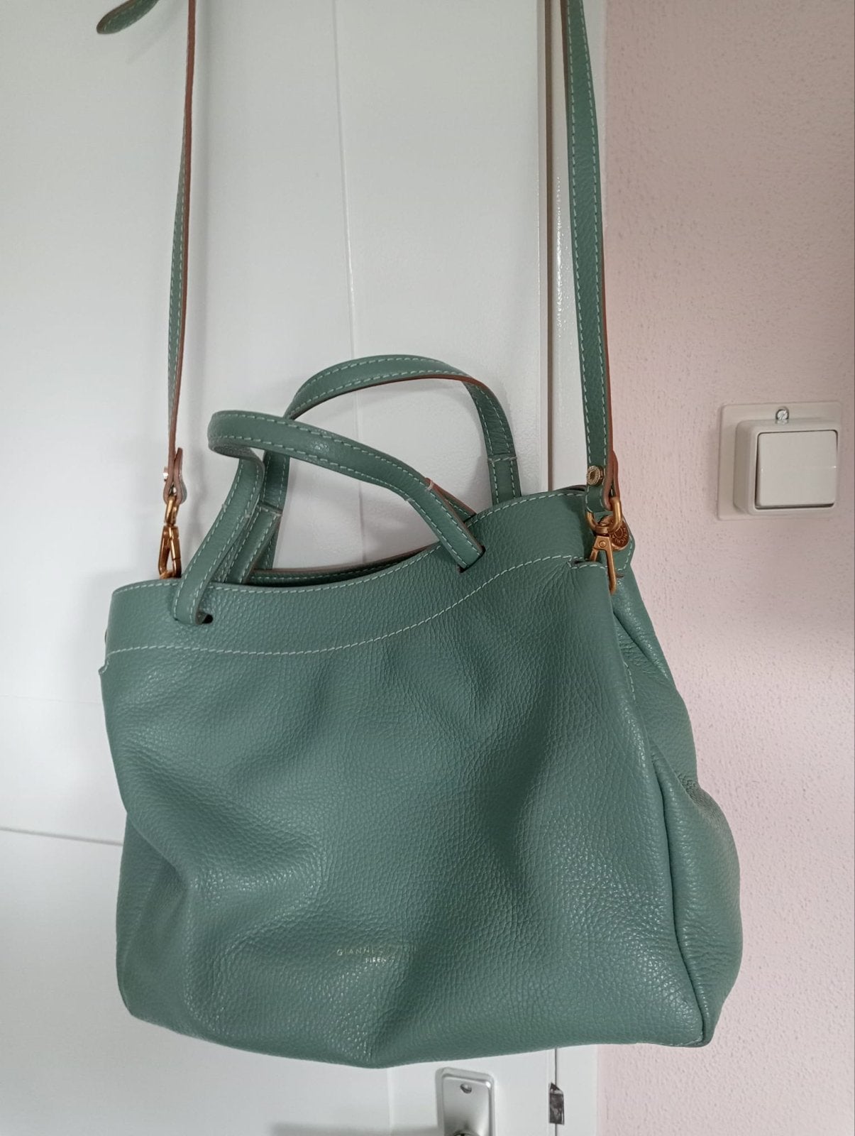Gianni Chiarini Handtas - Mintgroen Leer, Ophalen, Zo goed als nieuw, Groen, Handtas
