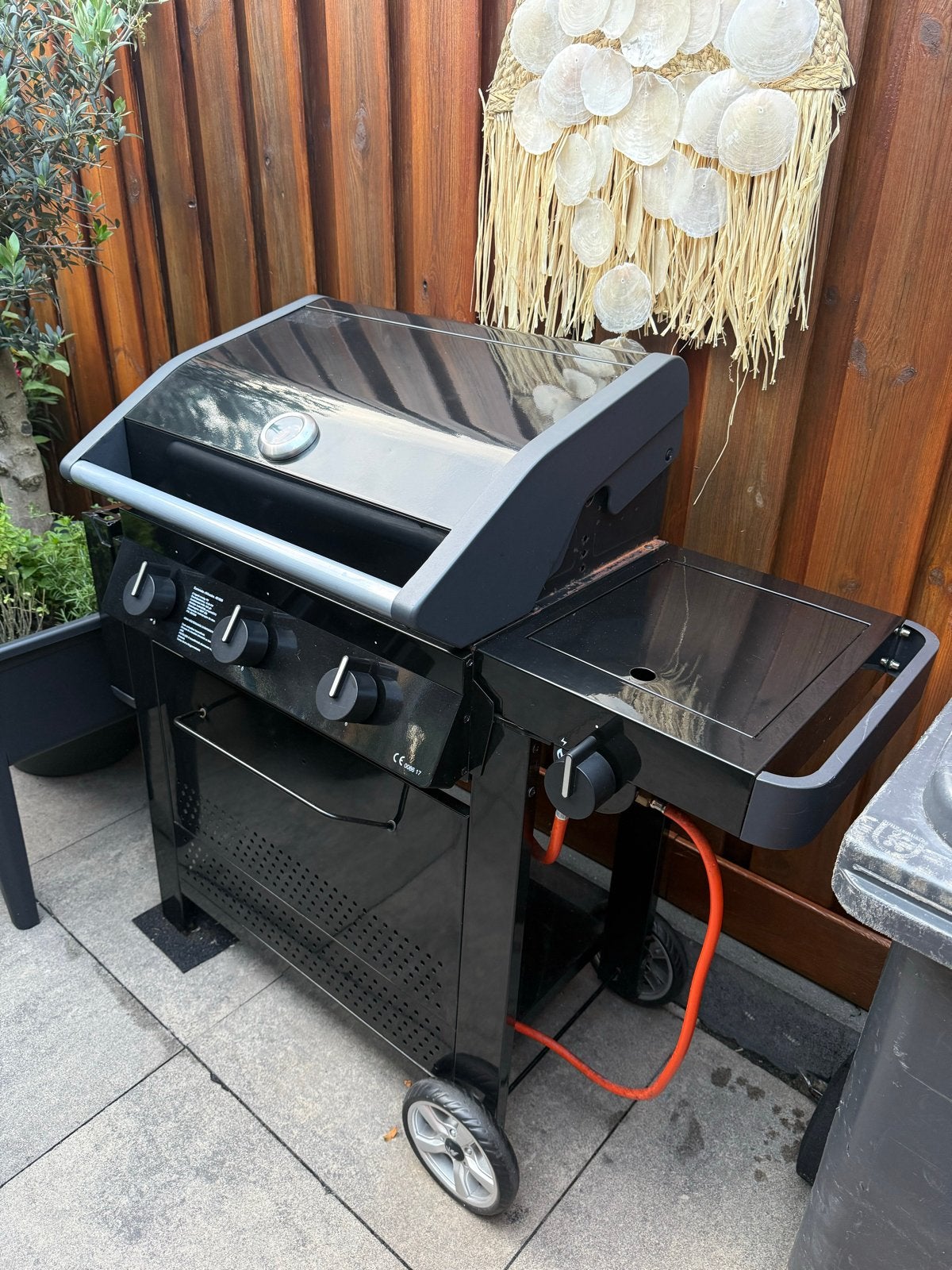 Gasbarbecue 3 pits met Zijbrander, Ophalen, Gebruikt
