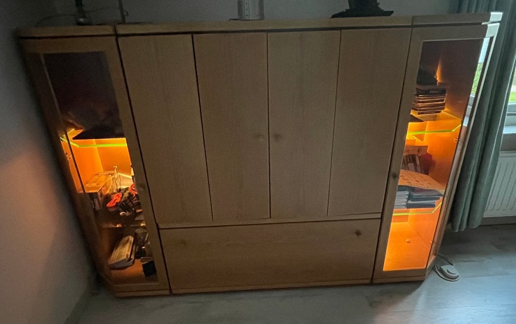 Hülsta Encado Wandmeubel (3-delig) met Verlichting, Ophalen, Gebruikt, 100 tot 150 cm, 150 tot 200 cm