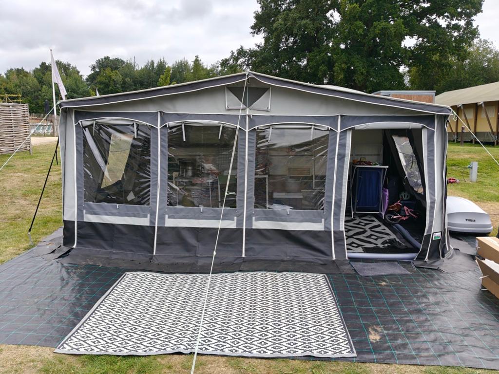 Obelink Vario Front 275 voortent, maat 12 - ZGAN, Caravans en Kamperen, Voortenten en Luifels, Ophalen, Zo goed als nieuw, Polyester