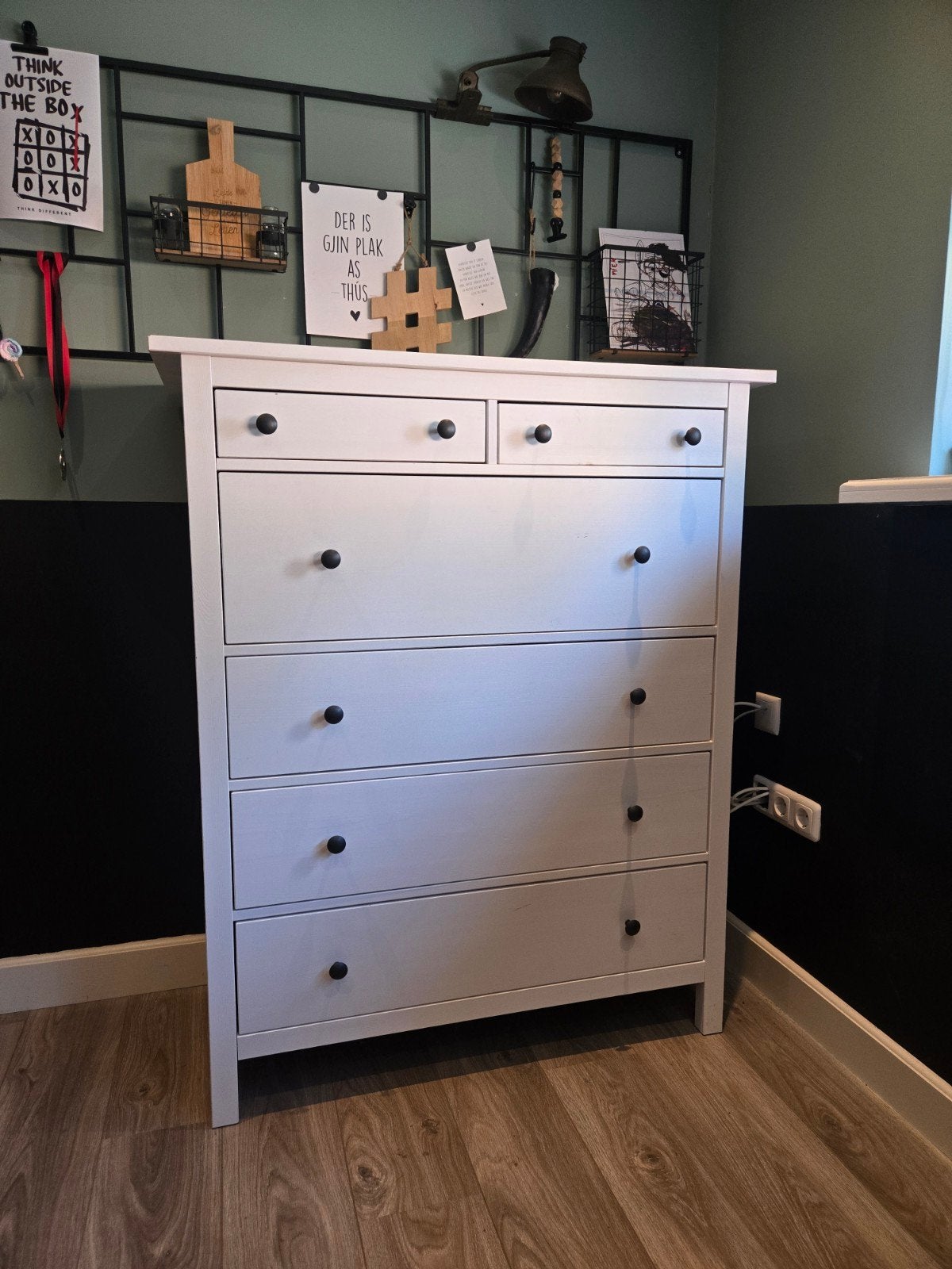 Ikea Hemnes ladekast - Wit, Ophalen, 100 tot 150 cm, 100 tot 150 cm, Zo goed als nieuw