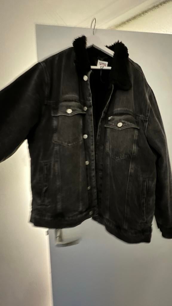 Tommy Hilfiger spijkerjas met warme voering, maat XL mannen, Ophalen of Verzenden, Gedragen, Maat 56/58 (XL), Zwart