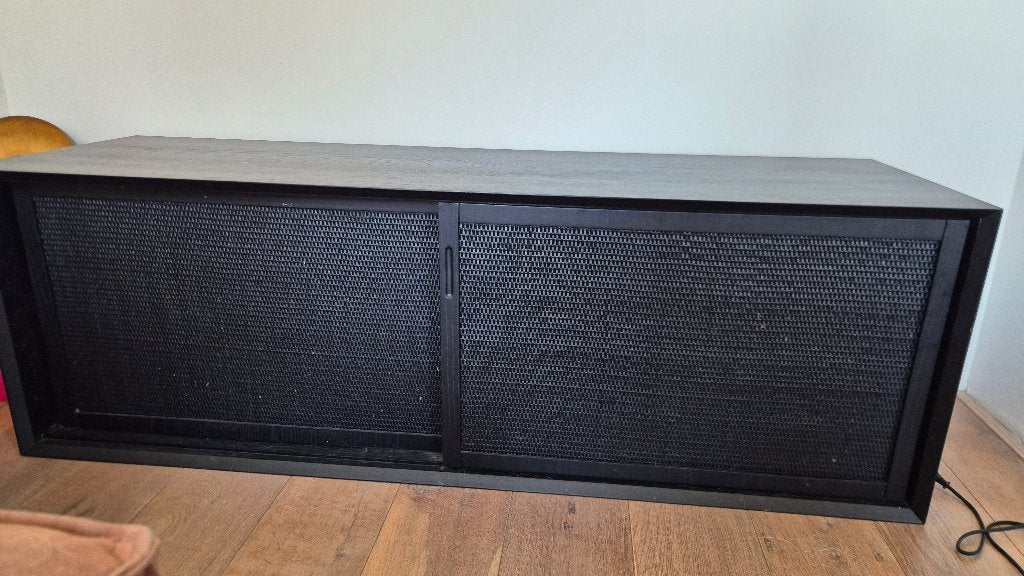 Black TV Cabinet, Ophalen, 150 tot 200 cm, Zo goed als nieuw, Minder dan 100 cm