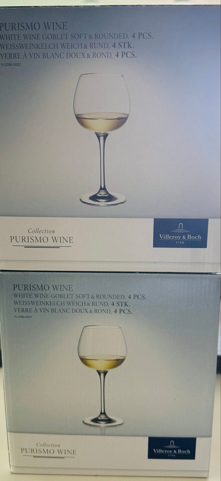 8 Villeroy & Boch Purismo wijnglazen - nieuw, Ophalen, Zo goed als nieuw, Overige merken, Glas