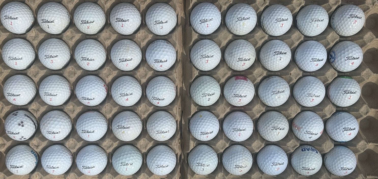 50 Tiltleist golfballen, Ophalen of Verzenden, Gebruikt, Bal(len)