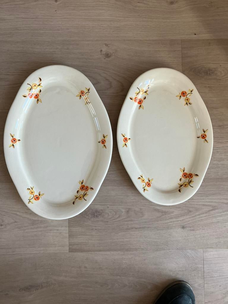 Mosa Plateel 2 grote ovalen schalen, Antiek en Kunst, Ophalen of Verzenden