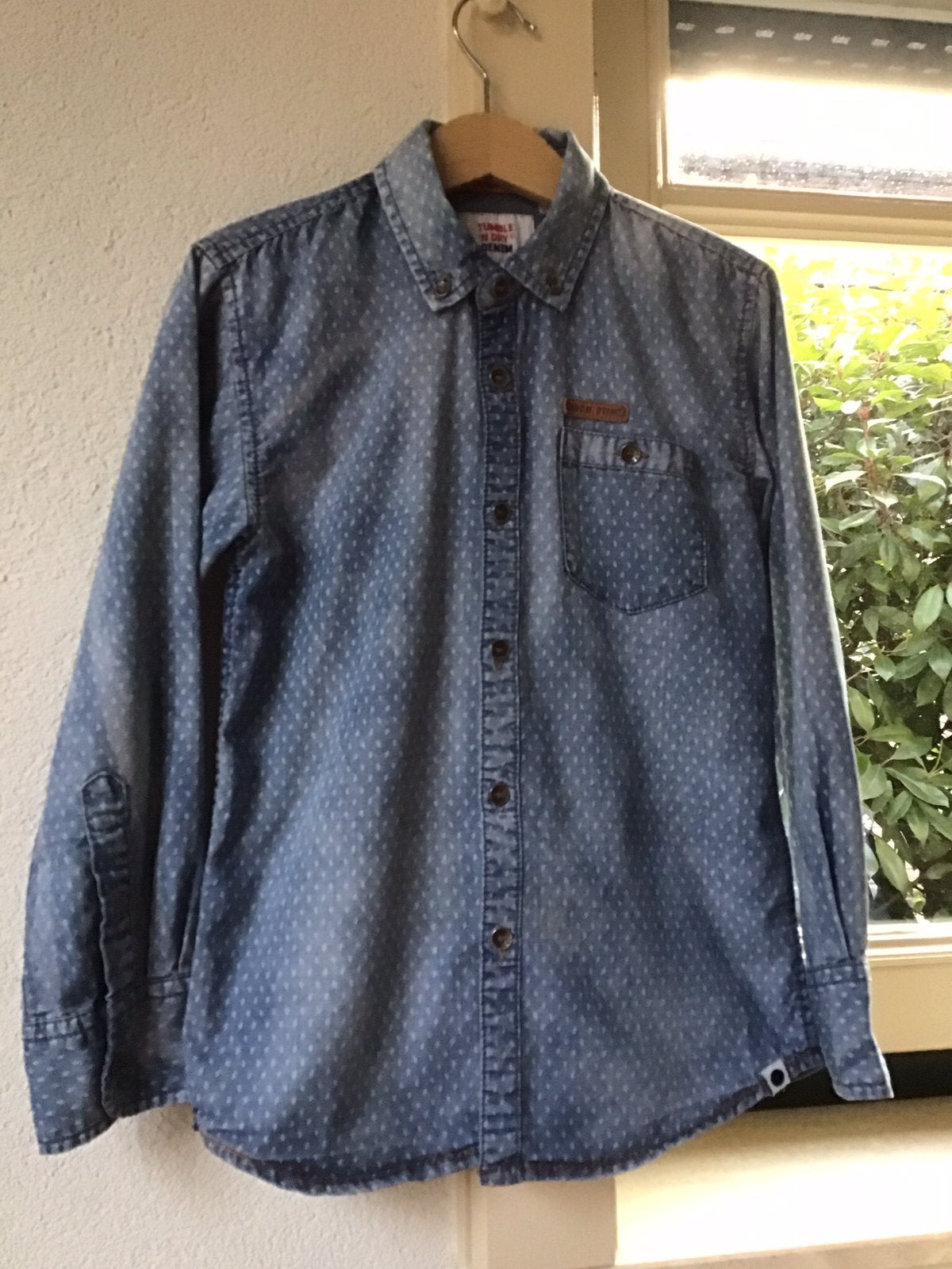 Tumble in Dry Blouse blauw motief maat 122, Ophalen of Verzenden, Zo goed als nieuw, Jongen, Overhemd of Blouse
