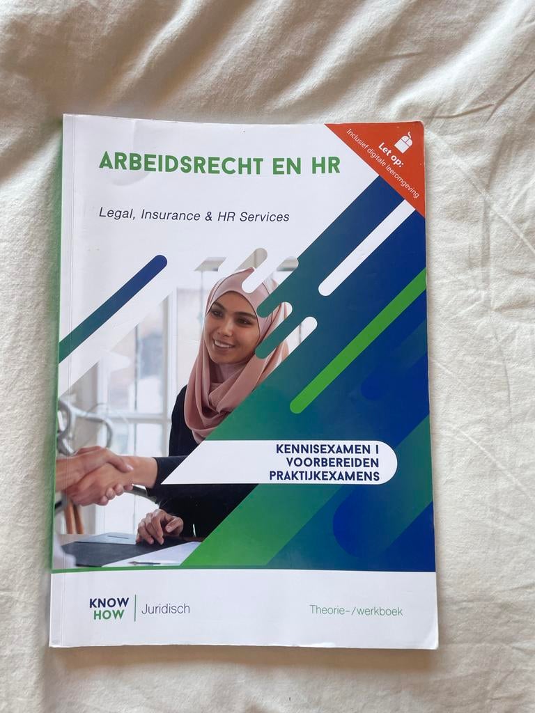 Arbeidsrecht en HR - Theorie-/werkboek, Ophalen of Verzenden, Gamma, Zo goed als nieuw, MBO