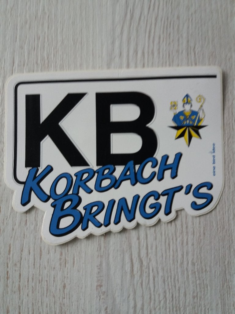 sticker KB KORBACH BRINGT'S, Ophalen of Verzenden, Zo goed als nieuw, Overige typen