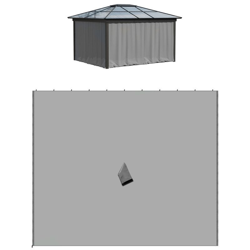 Vervaningsdoek paviljoen - Grijs - 302x205cm 84C-226V02LG, Ophalen, Opvouwbaar, Overige typen, Minder dan 4 meter