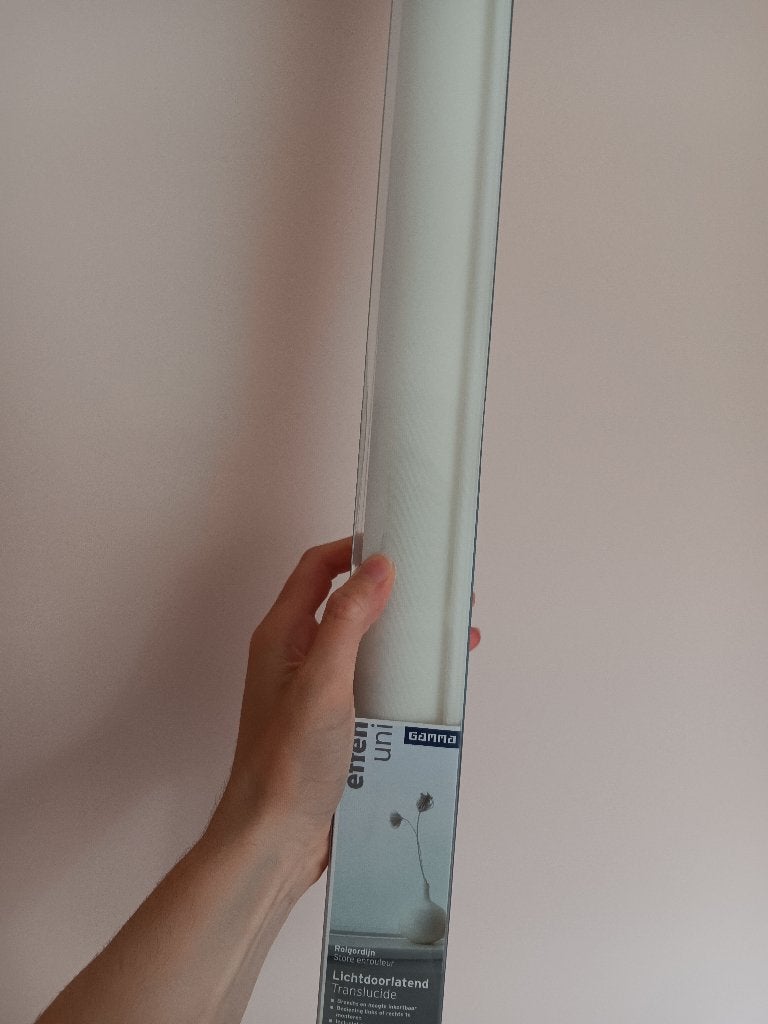 Rolgordijn lichtdoorlatend, wit, 90cm breed, Ophalen, 90 cm, Rolgordijn, 190 cm