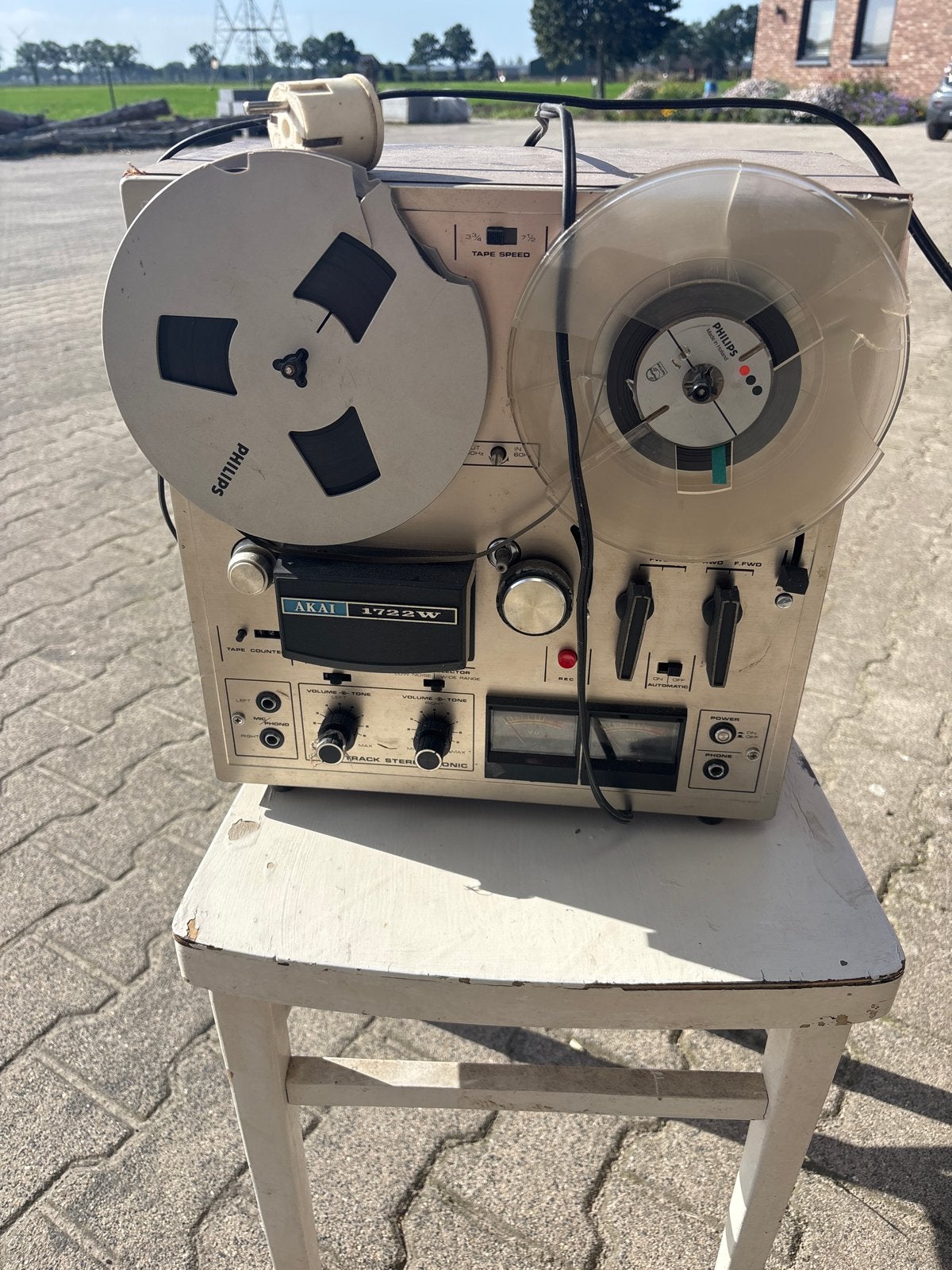 Akai 1722W Bandrecorder, Audio, Tv en Foto, Ophalen, Bandrecorder, Met banden